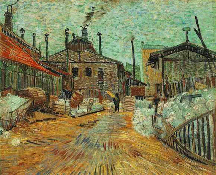 The Factory At Asnieres Vincent Willem Van Gogh Oil Painting